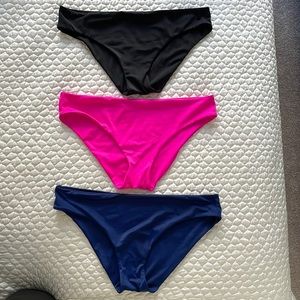 Victoria’s Secret, swim bottoms, black, hott pink, navy, The Classic Hipster